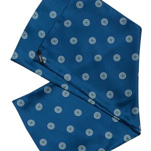 Scarfs blå med dughult symbolprickar